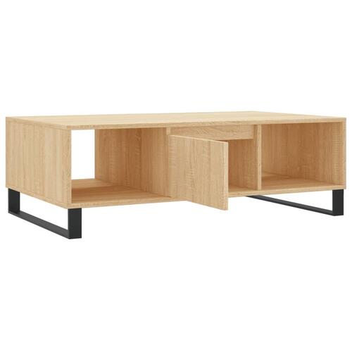 Sofabord 104x60x35 cm konstrueret træ sonoma-eg