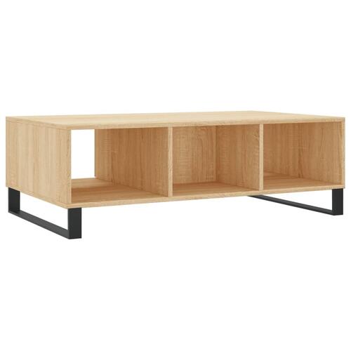Sofabord 104x60x35 cm konstrueret træ sonoma-eg