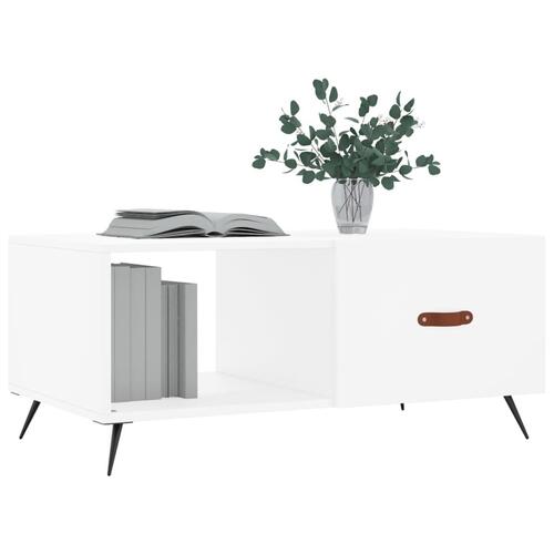 Sofabord 90x50x40 cm konstrueret træ hvid