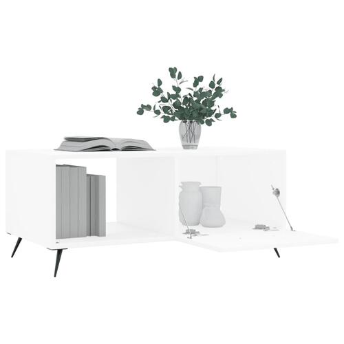 Sofabord 90x50x40 cm konstrueret træ hvid