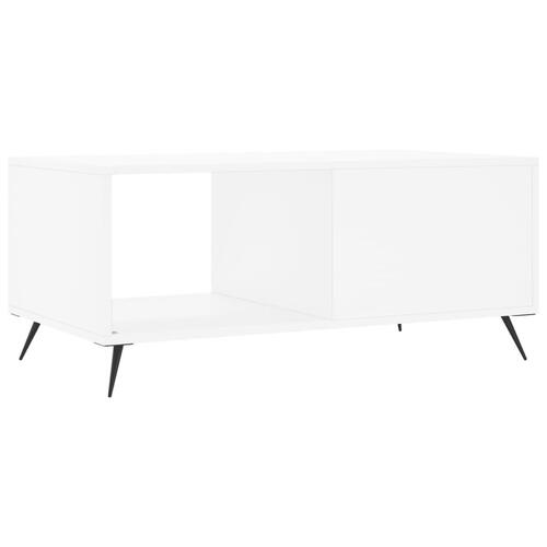 Sofabord 90x50x40 cm konstrueret træ hvid