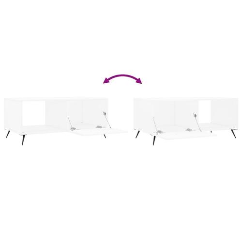 Sofabord 90x50x40 cm konstrueret træ hvid