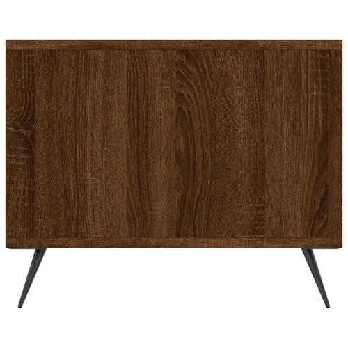 Sofabord 90x50x40 cm konstrueret træ brun egetræsfarve