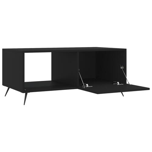 Sofabord 90x50x40 cm konstrueret træ sort