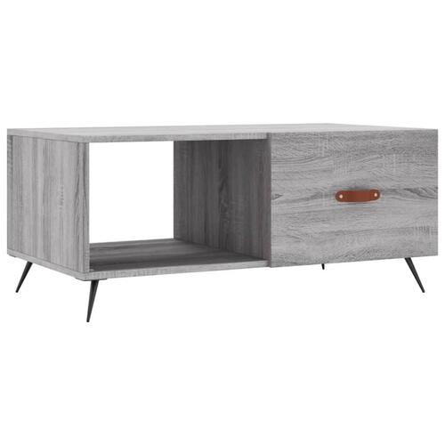 Sofabord 90x50x40 cm konstrueret træ grå sonoma-eg