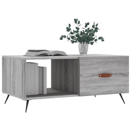 Sofabord 90x50x40 cm konstrueret træ grå sonoma-eg