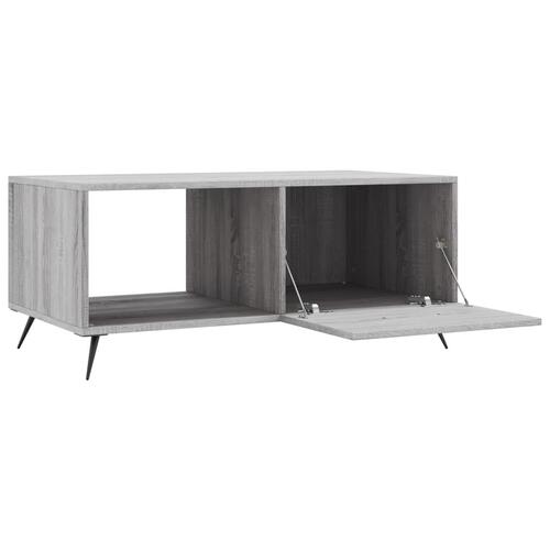Sofabord 90x50x40 cm konstrueret træ grå sonoma-eg