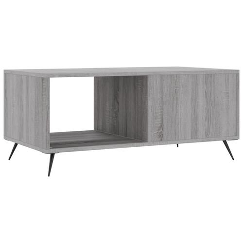 Sofabord 90x50x40 cm konstrueret træ grå sonoma-eg