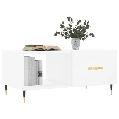 Sofabord 90x50x40 cm konstrueret træ hvid