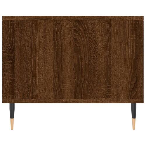 Sofabord 90x50x40 cm konstrueret træ brun egetræsfarve