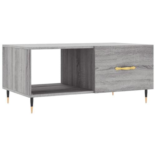 Sofabord 90x50x40 cm konstrueret træ grå sonoma-eg
