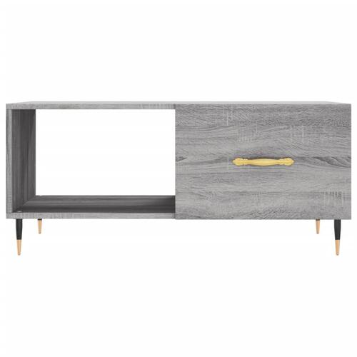 Sofabord 90x50x40 cm konstrueret træ grå sonoma-eg
