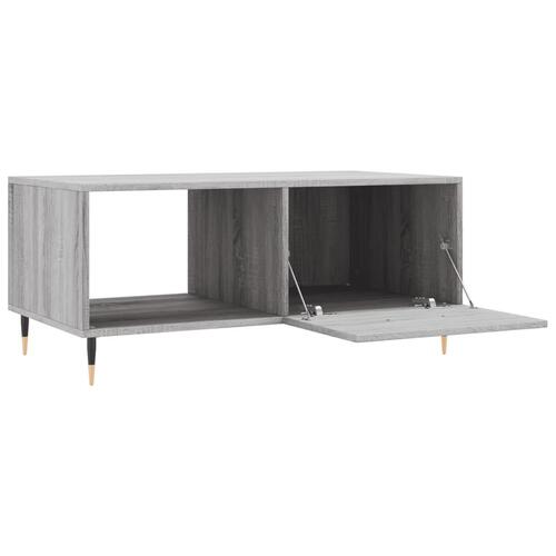 Sofabord 90x50x40 cm konstrueret træ grå sonoma-eg