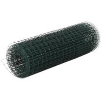 Hønsenet stål med PVC-belægning 10 x 0,5 m grøn