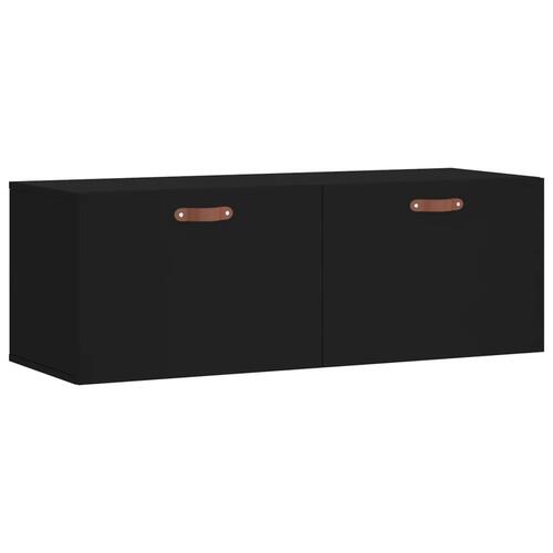 Vægskab 100x36,5x35 cm konstrueret træ sort