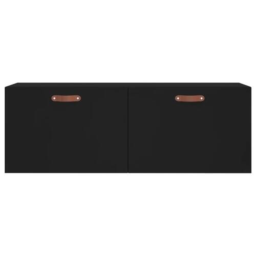 Vægskab 100x36,5x35 cm konstrueret træ sort