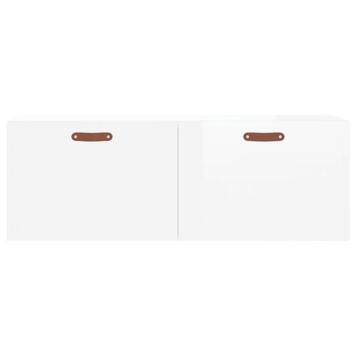 Vægskab 100x36,5x35 cm konstrueret træ hvid højglans