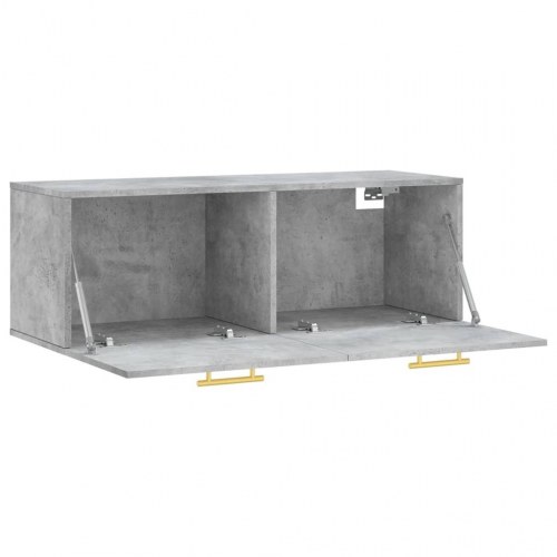 Vægskab i konstrueret træ 100 x 36,5 x 35 cm - betongrå