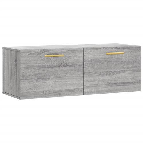 Vægskab 100x36,5x35 cm konstrueret træ grå sonoma-eg