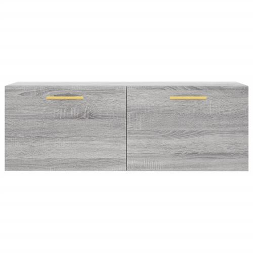 Vægskab 100x36,5x35 cm konstrueret træ grå sonoma-eg