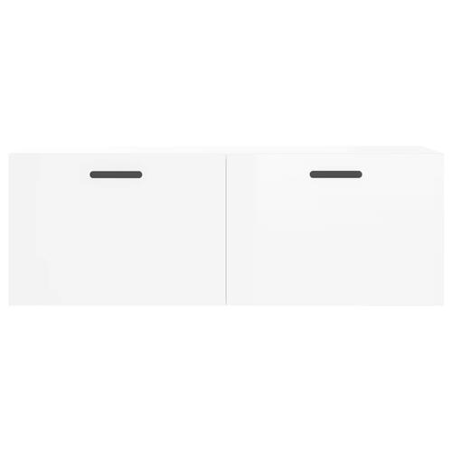Vægskab 100x36,5x35 cm konstrueret træ hvid højglans