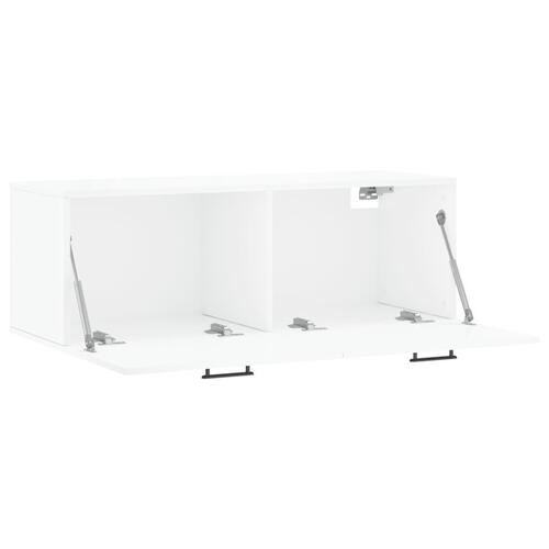 Vægskab 100x36,5x35 cm konstrueret træ hvid højglans
