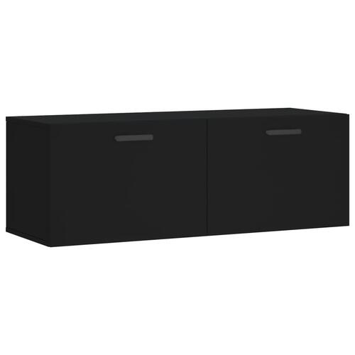 Vægskab 100x36,5x35 cm konstrueret træ sort
