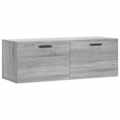 Vægskab 100x36,5x35 cm konstrueret træ grå sonoma-eg