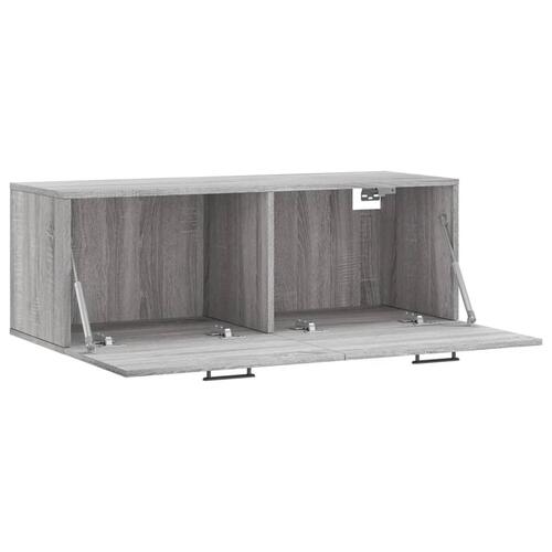 Vægskab 100x36,5x35 cm konstrueret træ grå sonoma-eg