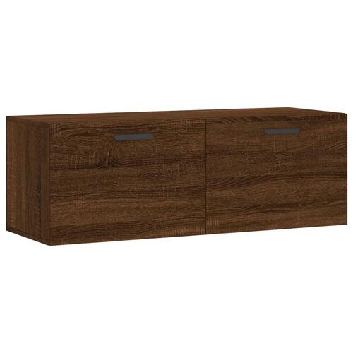 Vægskab 100x36,5x35 cm konstrueret træ brun egetræsfarve