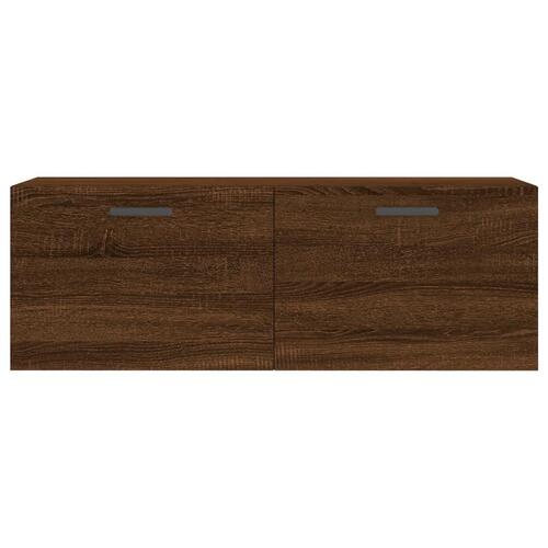 Vægskab 100x36,5x35 cm konstrueret træ brun egetræsfarve