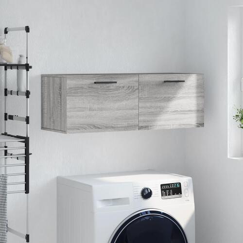 Vægskab 100x36,5x35 cm konstrueret træ grå sonoma-eg