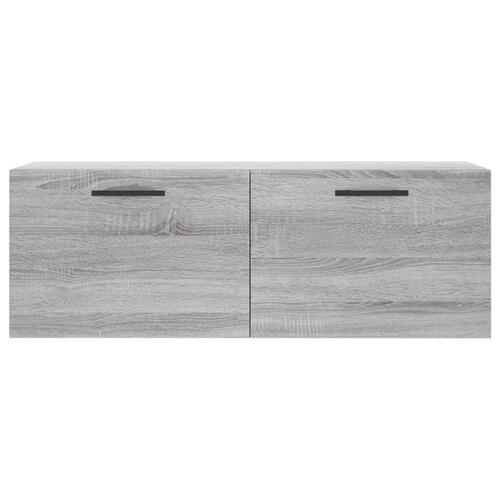 Vægskab 100x36,5x35 cm konstrueret træ grå sonoma-eg