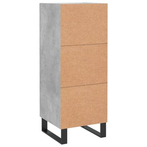 Skænk 34,5x34x90 cm konstrueret træ betongrå