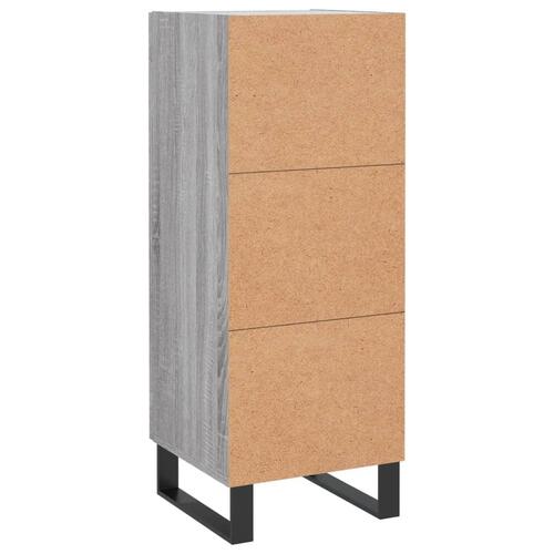 Skænk 34,5x34x90 cm konstrueret træ grå sonoma-eg
