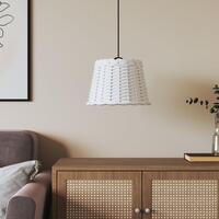 Lampeskærm til loftlampe Ø30x20 cm flet hvid