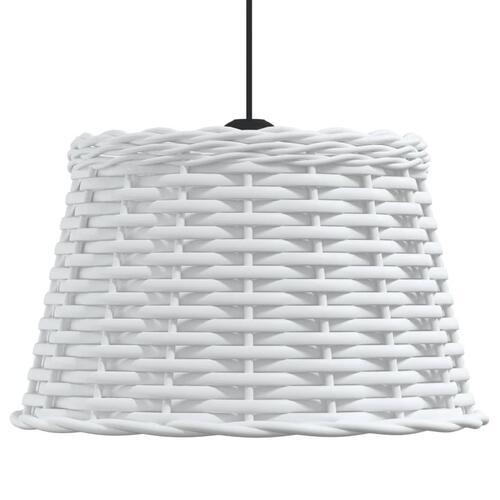 Lampeskærm til loftlampe Ø38x23 cm flet hvid