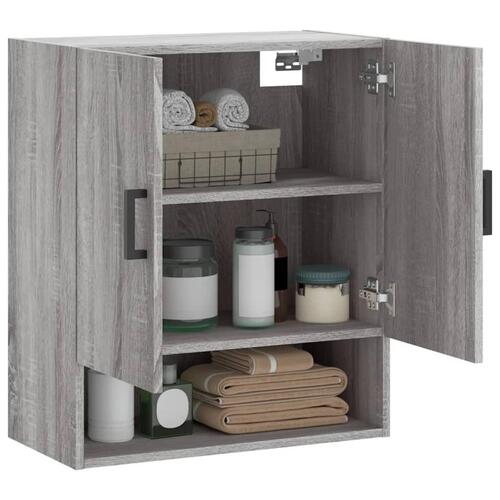 Vægskab 60x31x70 cm konstrueret træ grå sonoma-eg