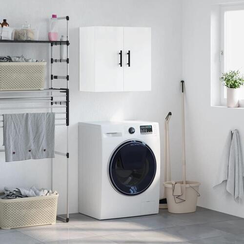 Vægskab 60x31x60 cm konstrueret træ hvid højglans