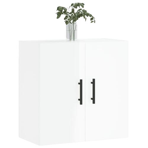 Vægskab 60x31x60 cm konstrueret træ hvid højglans