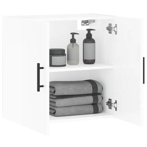 Vægskab 60x31x60 cm konstrueret træ hvid højglans