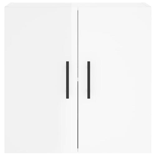 Vægskab 60x31x60 cm konstrueret træ hvid højglans