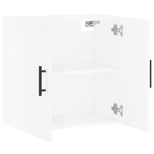 Vægskab 60x31x60 cm konstrueret træ hvid højglans