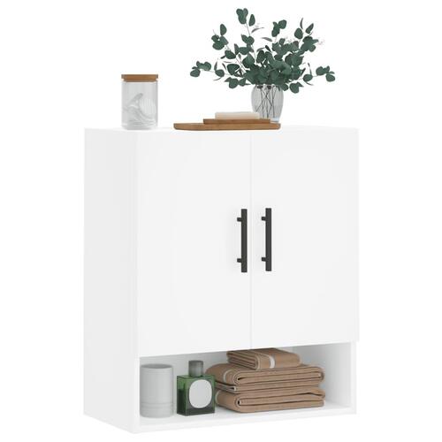 Vægskab 60x31x70 cm konstrueret træ hvid