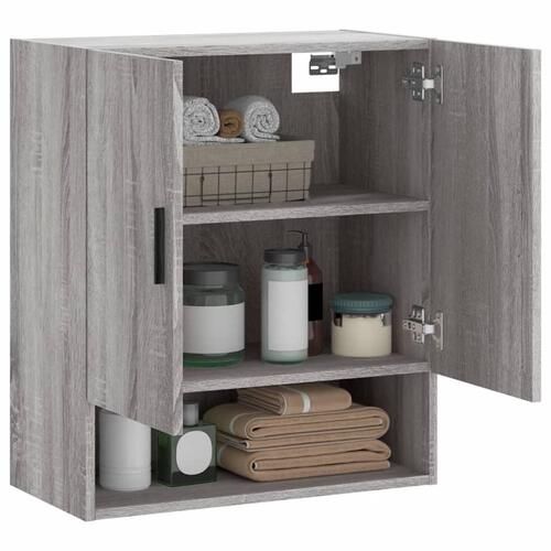 Vægskab 60x31x70 cm konstrueret træ grå sonoma-eg