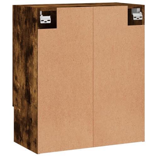 Vægskab 60x31x70 cm konstrueret træ røget egetræsfarve
