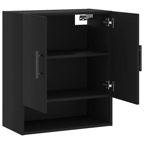 Vægskab 60x31x70 cm konstrueret træ sort