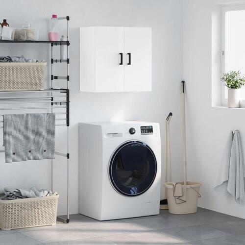 Vægskab 60x31x60 cm konstrueret træ hvid højglans