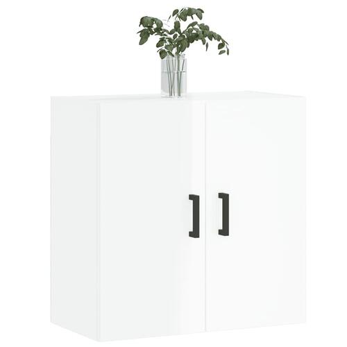 Vægskab 60x31x60 cm konstrueret træ hvid højglans