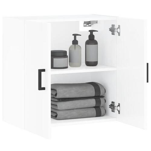 Vægskab 60x31x60 cm konstrueret træ hvid højglans